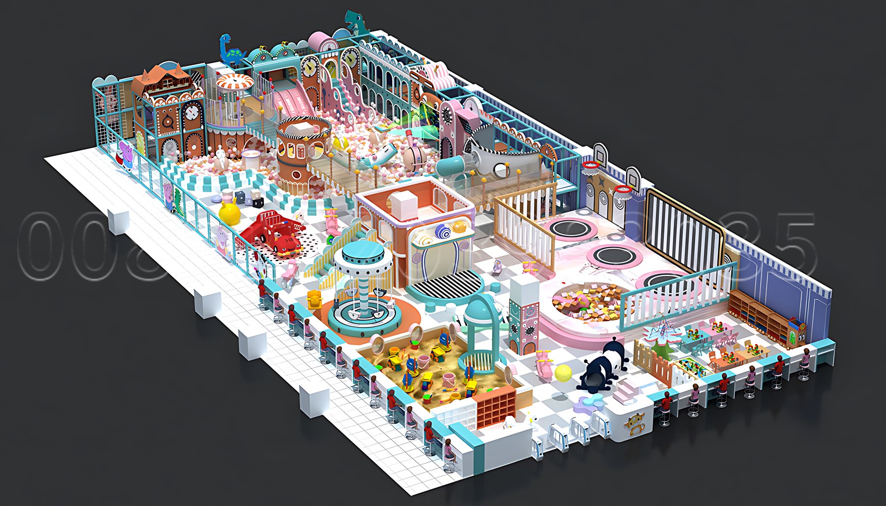 Morandi Style Indoor Playground